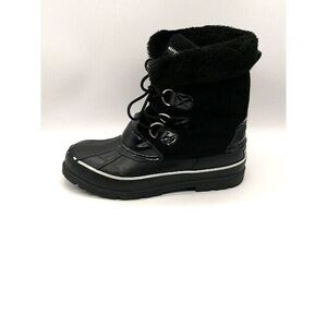 Weatherproof Boots Womens Quaker Black 9 Winter Shoe Leather‎ Steel Shank Fur